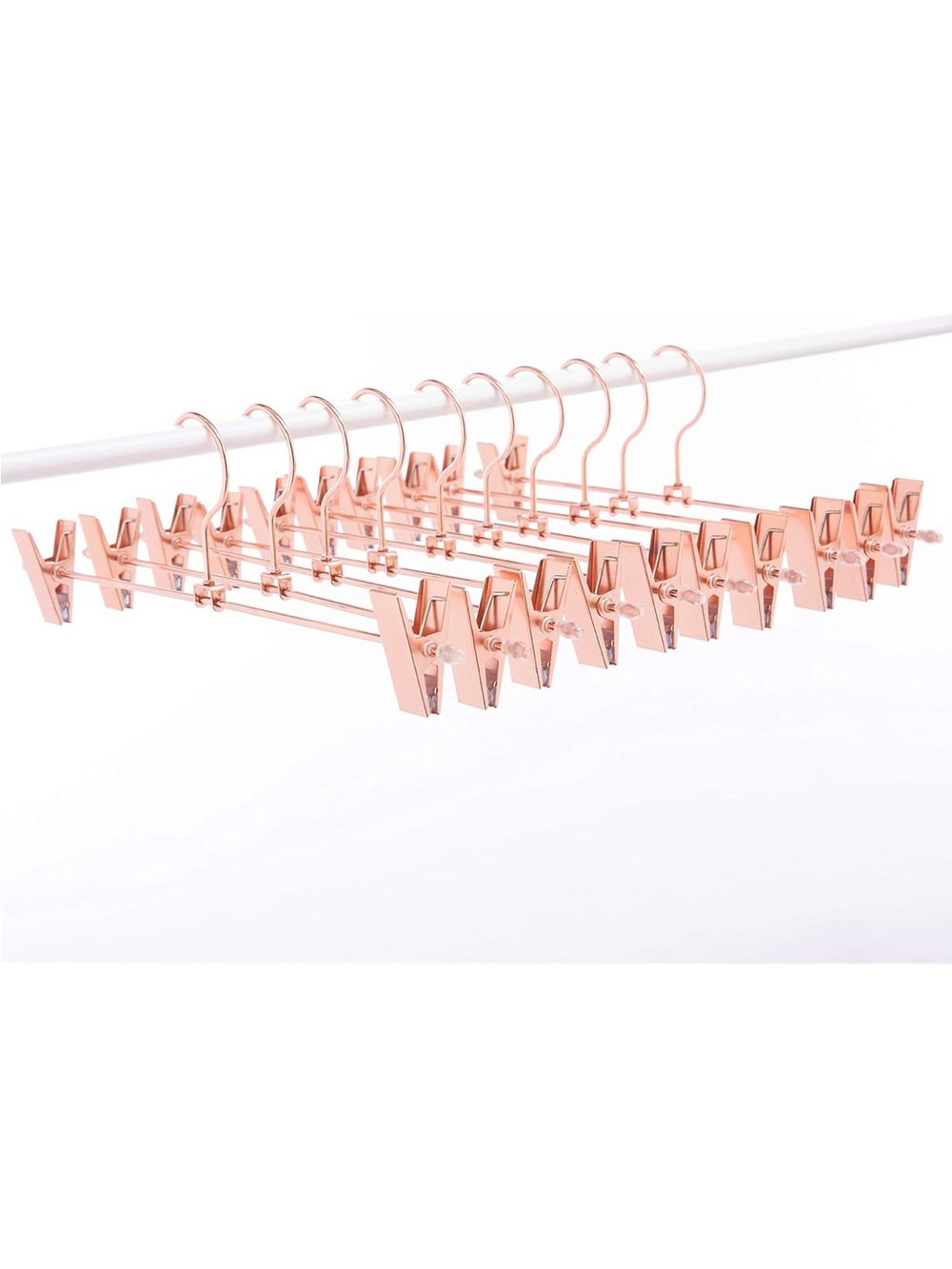 Rose Gold Metal Hanger with Clips
